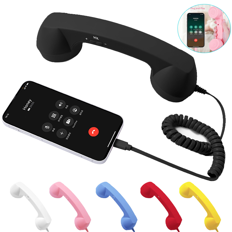Console Retro Gaming Portable - Retro Phone Handset Type-C Telephone Wire