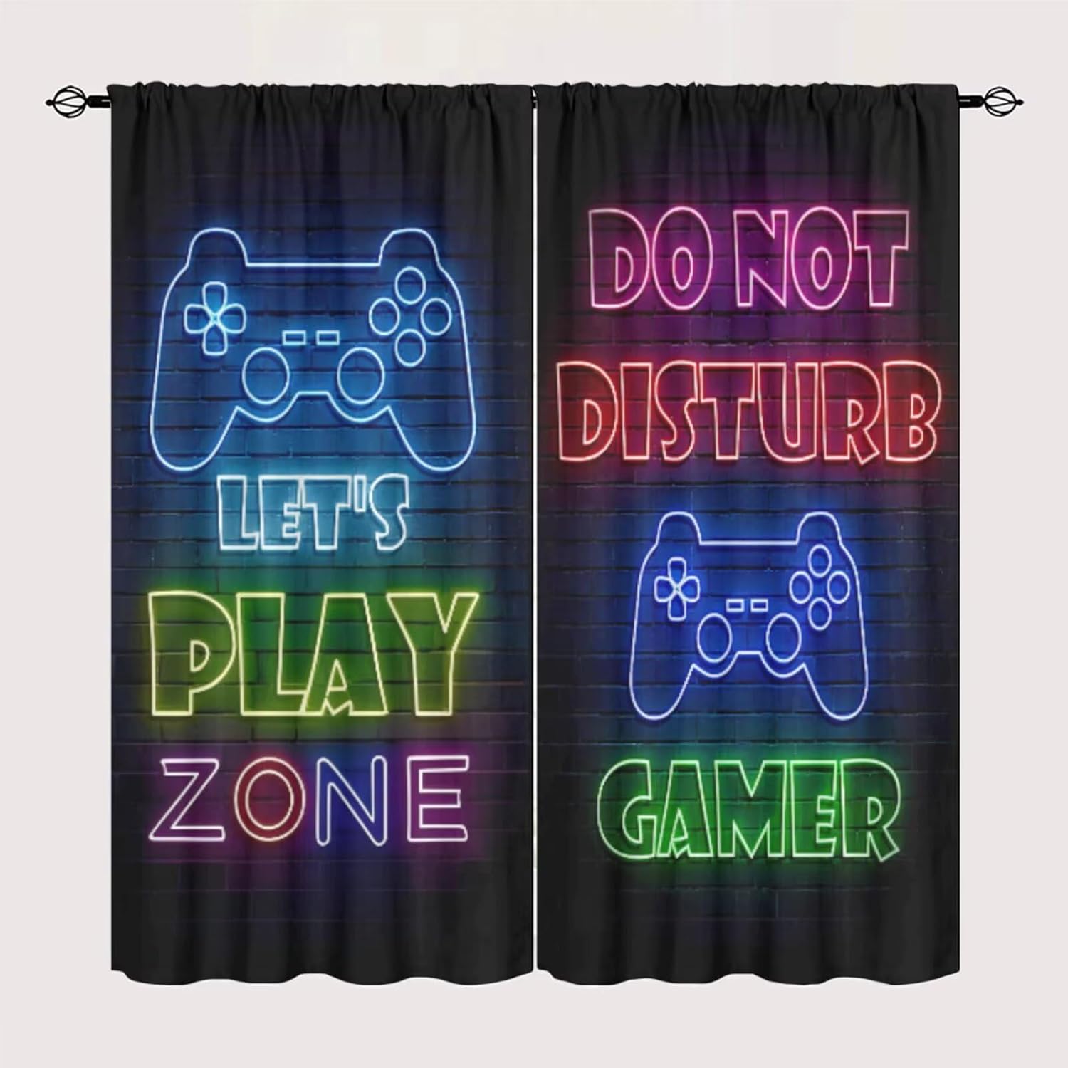 Gaming Gamer Curtain Curtains  - Retro Gaming Cafe review and price