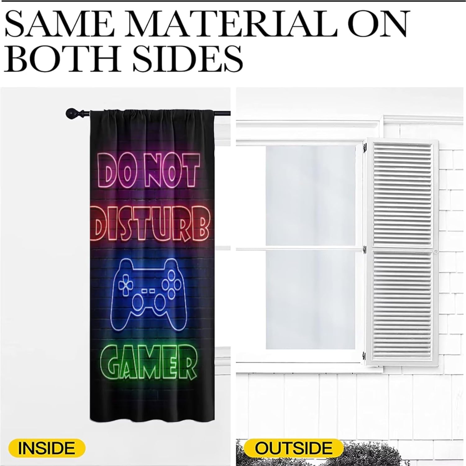 Gaming Gamer Curtain Curtains  - Retro Gaming Cafe review and price