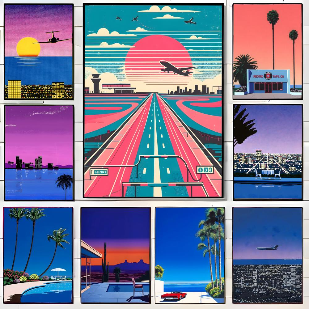 Retro Landscape Illustration H - Retro Gaming Pictures review and price