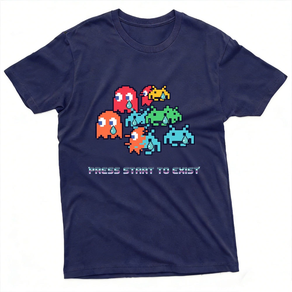 Press Start To Exist Funny Ret - Retro Gaming Meme review and price