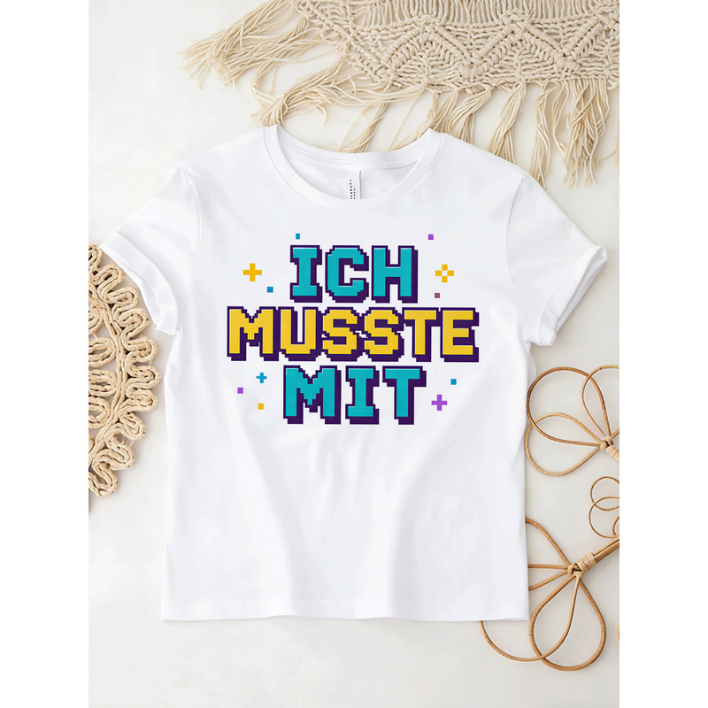 Ich Musste Mit German Meme T-S - Retro Gaming Meme review and price