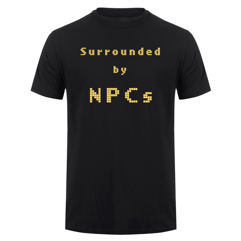 Funny Surrounded By NPCs T Shi - Retro Gaming Meme review and price