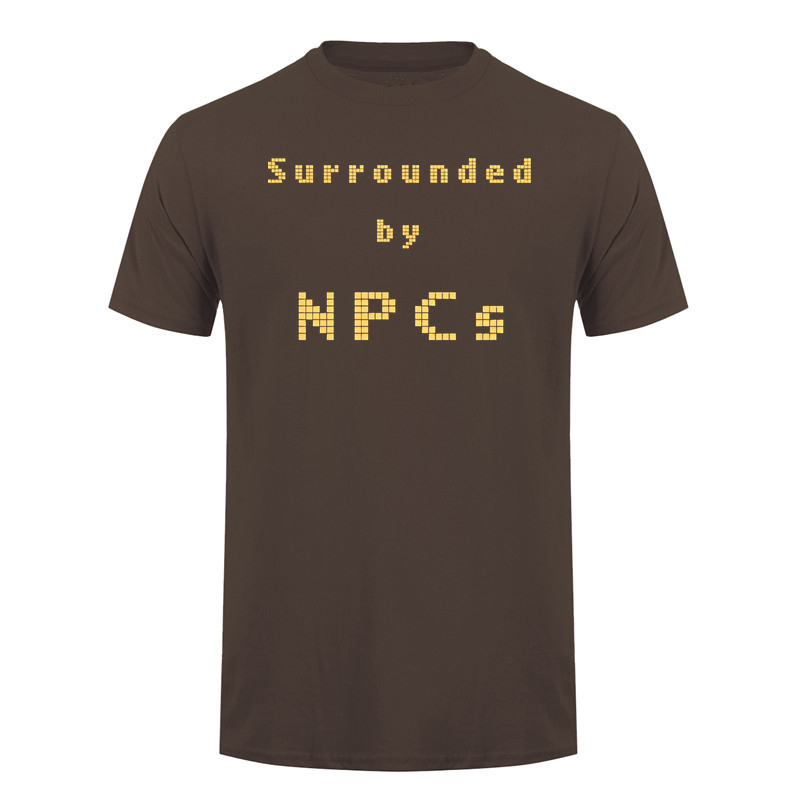 Funny Surrounded By NPCs T Shi - Retro Gaming Meme review and price
