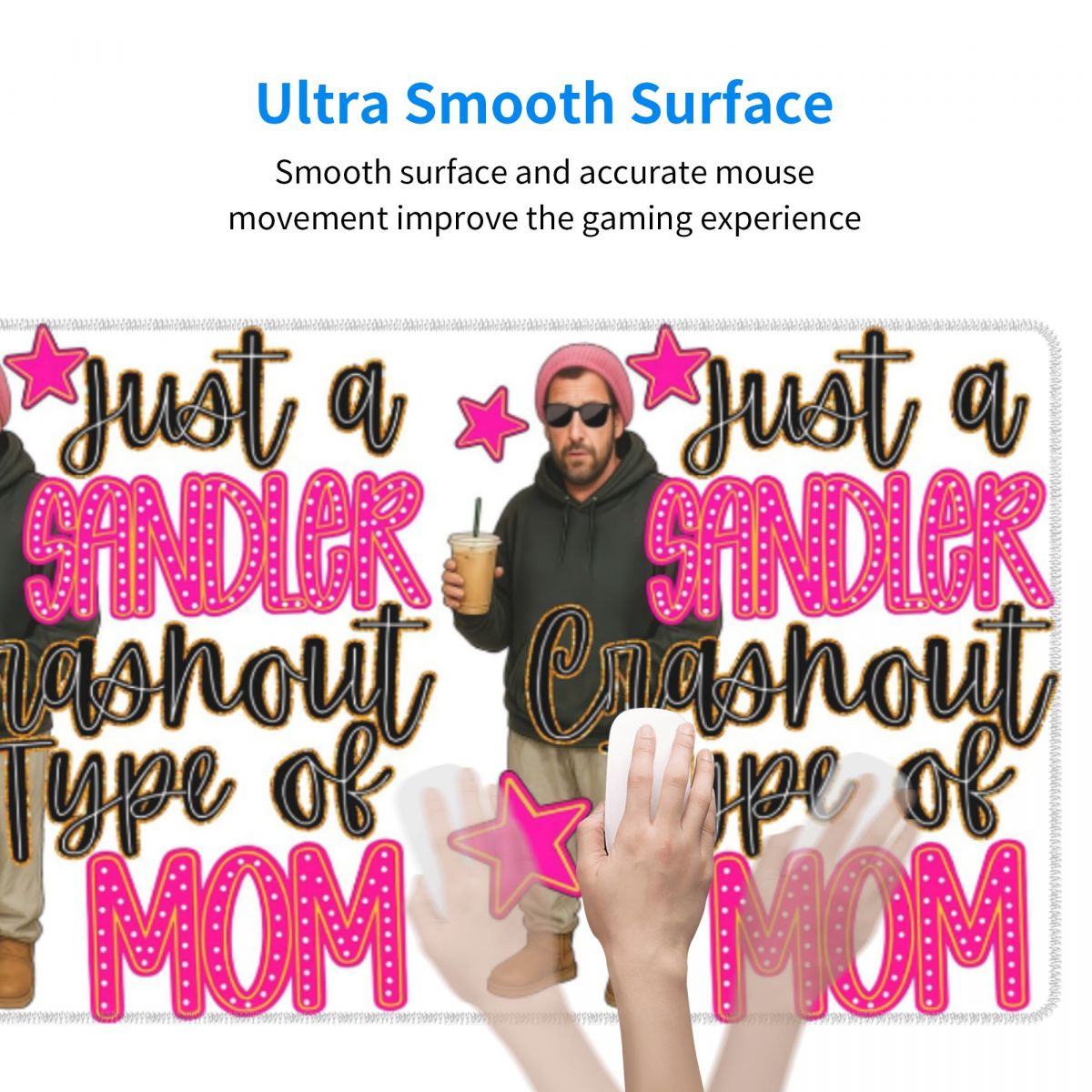 Large Mouse Pad Adam Sandler M - Retro Gaming Meme review and price