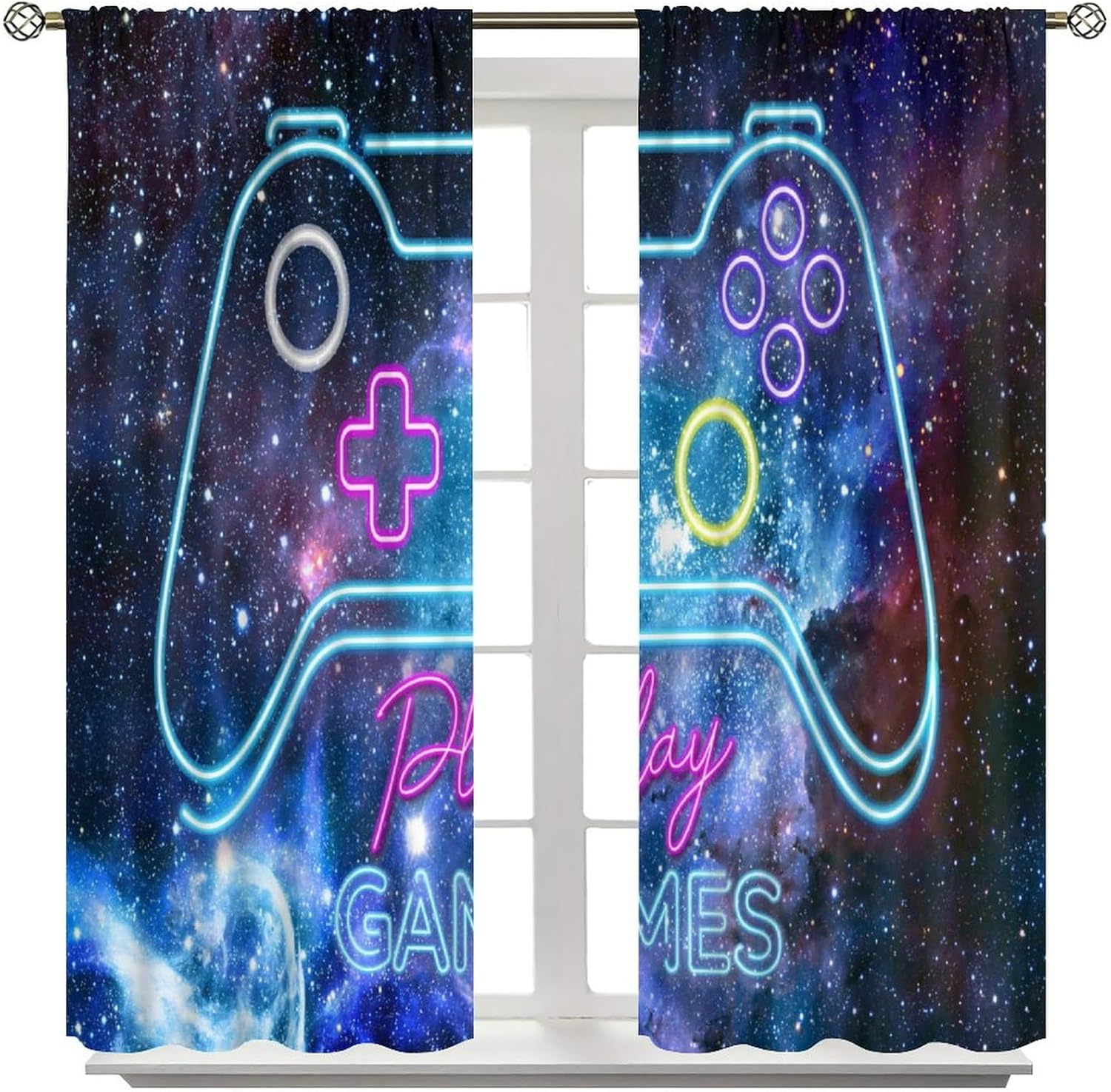 Gaming Blackout Curtains Retro - Retro Gaming Cafe review and price