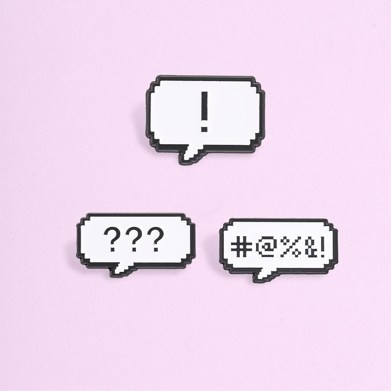 Retro Pixel Chat Bubble Enamel - Retro Gaming Meme review and price