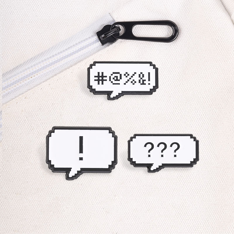 Retro Pixel Chat Bubble Enamel - Retro Gaming Meme review and price