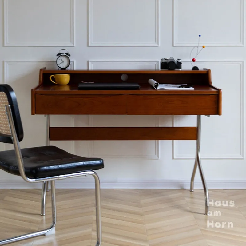 Retro Solid Wood Desk Compact  - Retro Gaming Desk Setup review and price