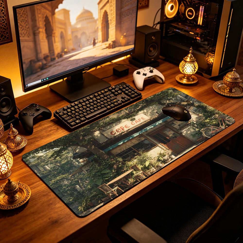 Vintage Cozy Cafe Large Desk M - Retro Gaming Cafe review and price