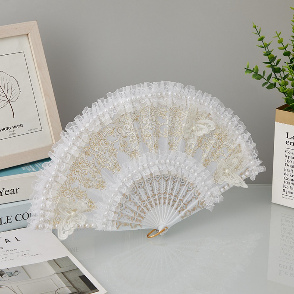 White Lolita Lace Hand Fan Han - Console Retro Gaming Portable review and price
