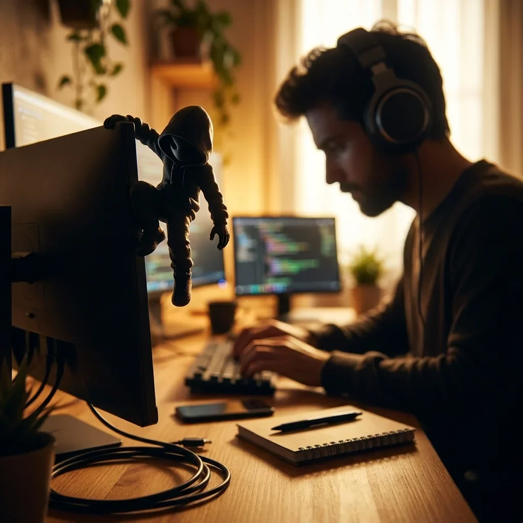 Hooded Climber Monitor Decor B - Retro Gaming Desk Setup review and price