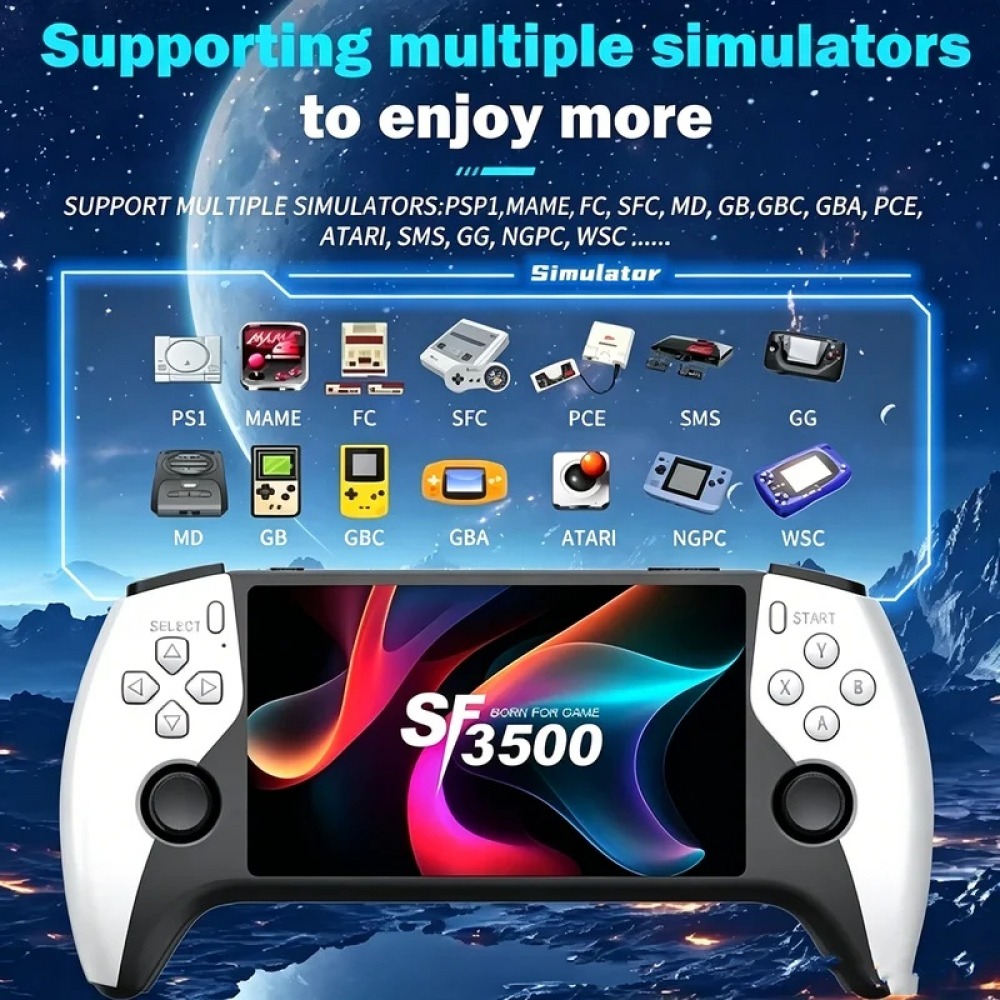 SF3500 5 inch Handheld Game Co - Console Retro Gaming Portable review and price
